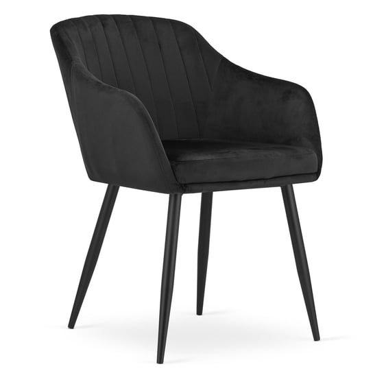 Krzesło DAXO - aksamit czarny Leobert