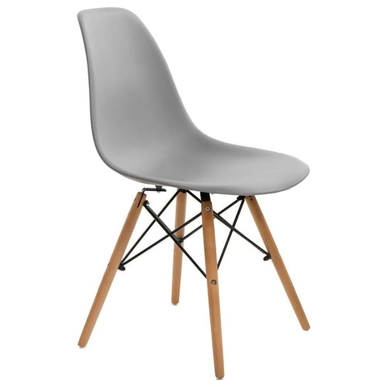 Krzesło DEKORACJADOMU Simplet, szare, 80,5x46,5x52,5 cm DekoracjaDomu.pl
