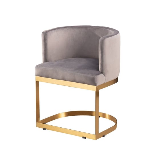 Krzesło DEKORIA Cherie, szaro-złote, 57x53x75 cm Dekoria