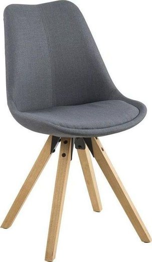 Krzesło Dima 49x85 cm ciemnoszare nogi drewniane Actona