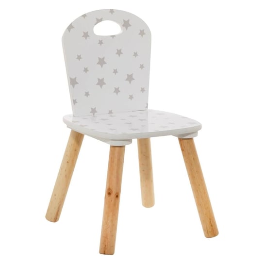 Krzesło dla dzieci, białe w szare gwiazdki Atmosphera for kids