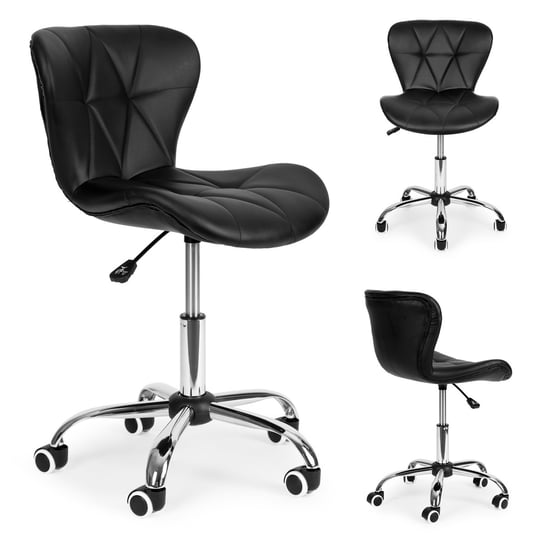 Krzesło do biura fotel biurowy obrotowy czarny ModernHome