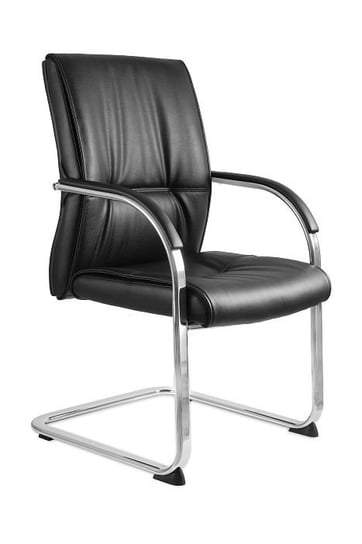 Krzesło do biura, fotel, Brando Skid, ekoskóra, czarny Unique