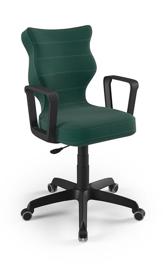 Krzesło do biurka dla dziecka dopasowane do wzrostu 146-176,5 cm, model Norm kolor zielony obrotowe ENTELO