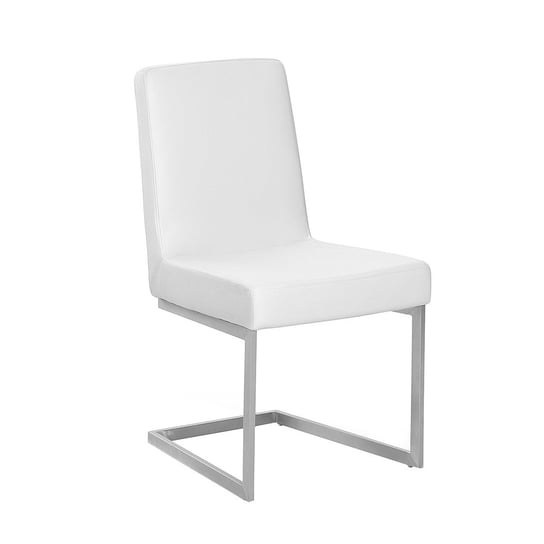 Krzesło do jadalni BELIANI Arctic, biało-srebrne, 96x49x52 cm Beliani