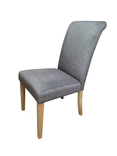 Krzesło do jadalni biura tapicerowane szare Tchibo
