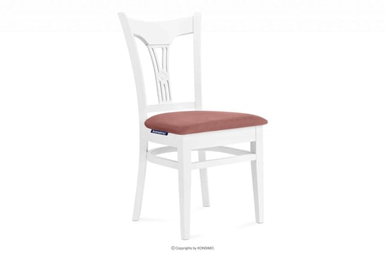 Krzesło do jadalni glamour różowe TILU Konsimo Konsimo