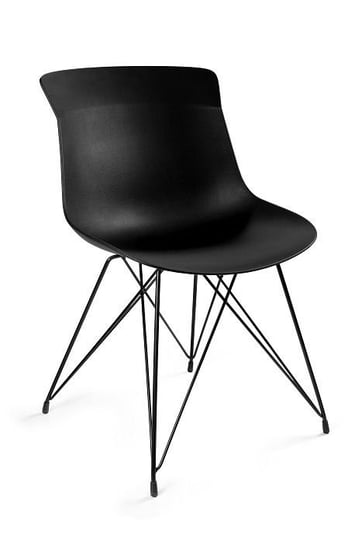 Krzesło do jadalni, salonu, easy b, kolor czarny Unique