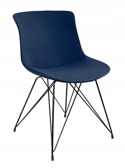 Krzesło do jadalni, salonu, easy br, ciemny niebieski Unique