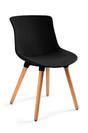 Krzesło do jadalni, salonu, easy mr, kolor czarny Unique
