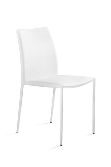Krzesło do jadalni, salonu, klasyczne, ekoskóra, design, biały Unique