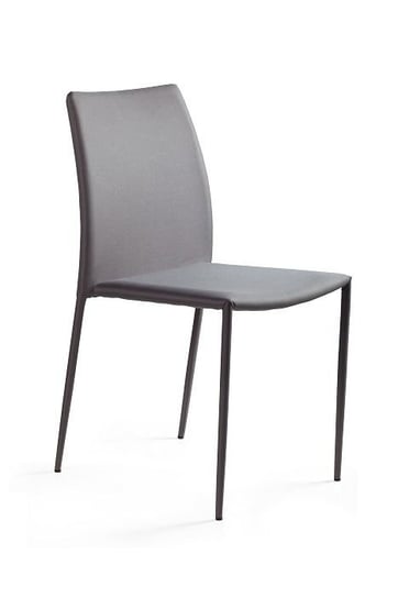 Krzesło do jadalni, salonu, klasyczne, ekoskóra, design, szary Unique