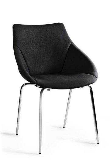 Krzesło do jadalni, salonu, lumi, kolor czarny Unique