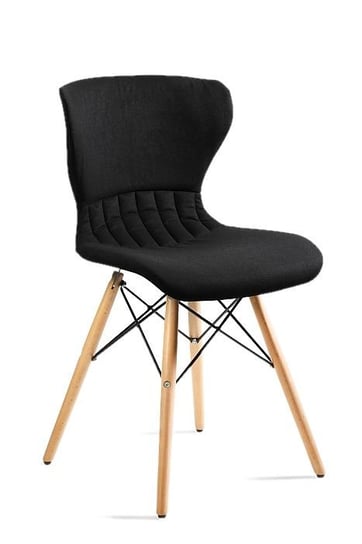 Krzesło do jadalni, salonu, soft, czarny Unique