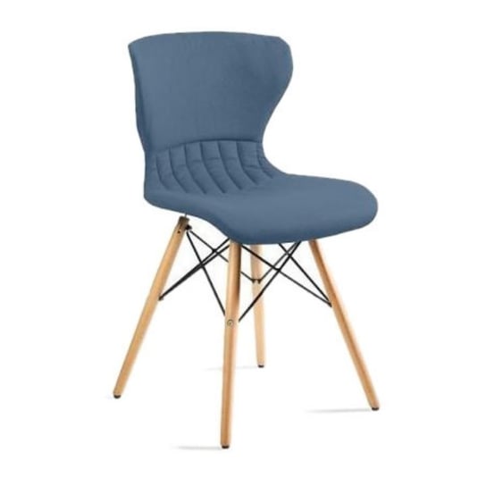 Krzesło do jadalni, salonu, soft, niebieski Unique