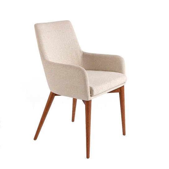 Krzesło do jadalni tapicerowane beżową tkaniną  4048 ANGEL CERDA Angel Cerda