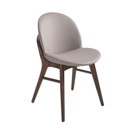 Krzesło do jadalni tapicerowane skórą ekologiczną i ramą z jesionu orzechowego  4107 ANGEL CERDA Angel Cerda