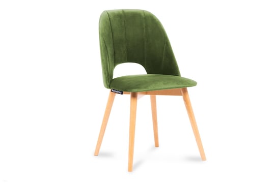 Krzesło do jadalni welur zielone TINO Konsimo