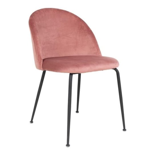 Krzesło do jadalni z różowego aksamitu - House Nordic - Geneve - Tkanina - Metal - Nowoczesne - Na zewnątrz Inna marka