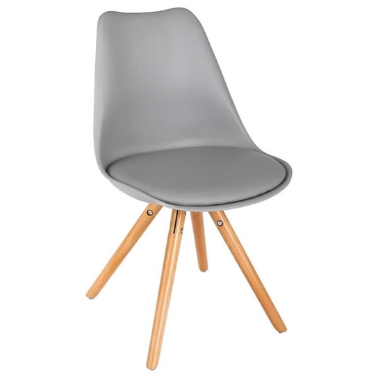 Krzesło do salonu ATMOSPHERA, szaro-brązowe, 54x48x81 cm Atmosphera