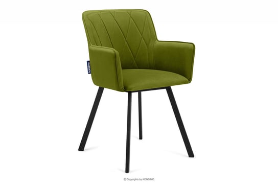Krzesło do salonu welur zielone PYRUS Konsimo Konsimo