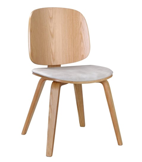 Krzesło drewniane Aluptor beżowy velvet/sklejka Selsey