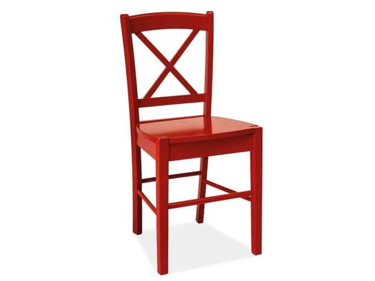 Krzesło Drewniane Do Kuchni Cd-56 Czerwone Signal