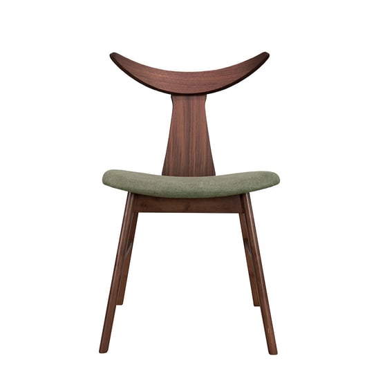 Krzesło Drewniane Henrico Orzech Ciemna Zieleń Selsey