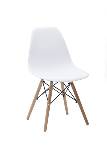 Krzesło Drewniane Nowoczesne Skandynawskie Białe HOME INVEST INTERNATIONAL
