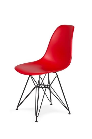 Krzesło DSR BLACK krwista czerwień.06 - podstawa metalowa czarna King Home