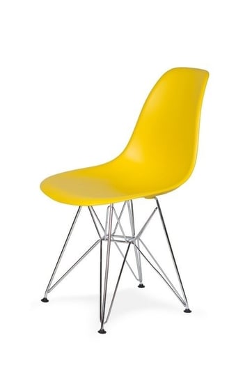 Krzesło DSR SILVER słoneczny żółty.09 - podstawa metalowa chromowana King Home