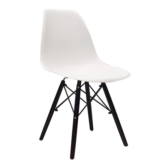 Krzesło DSW Milano białe, nogi czarne BMDesign