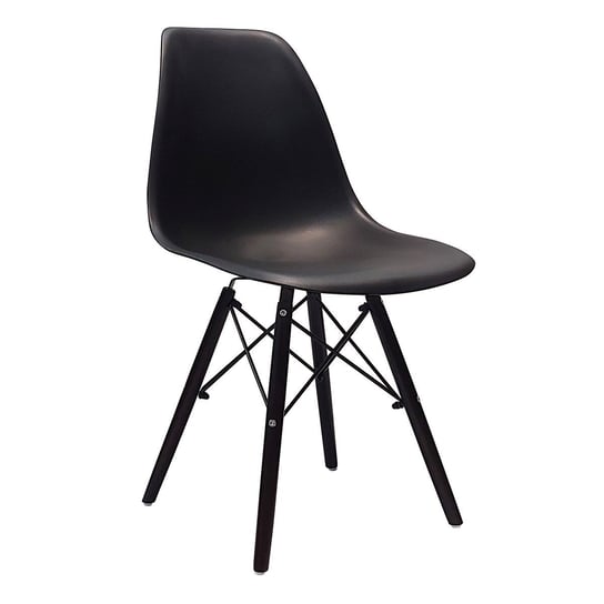 Krzesło DSW Milano czarne, nogi czarne BMDesign