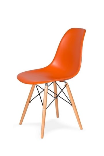 Krzesło DSW WOOD sycylijski pomarańcz .08 - podstawa drewniana bukowa King Home