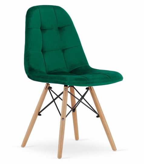 Krzesło DUMO - aksamit ciemna zieleń Leobert