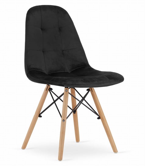 Krzesło DUMO - aksamit czarny Leobert