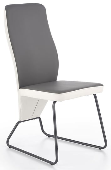 Krzesło ELIOR Asper, szaro-białe, 57x45x96 cm Elior