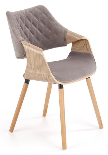 Krzesło ELIOR Bento, popielato-beżowe, 55x56x77 cm Elior