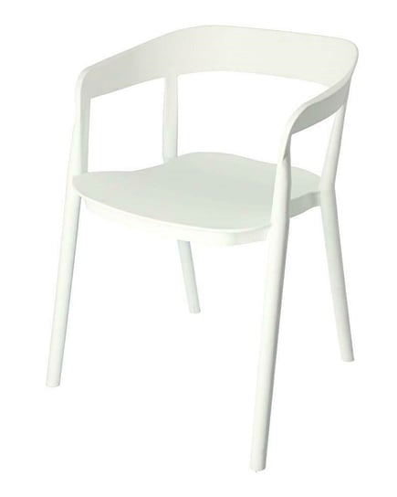 Krzesło ELIOR Brett, białe, 50x57x74 cm Elior