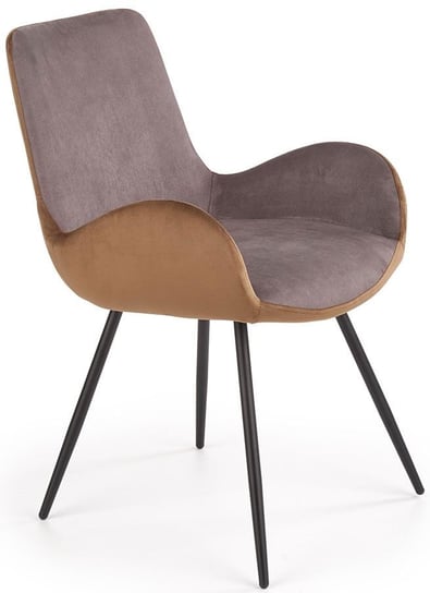 Krzesło ELIOR Bueno, popielato-brązowe, 82x60x53 cm Elior