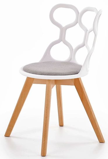Krzesło ELIOR Carter, białe, 50x43x80 cm Elior
