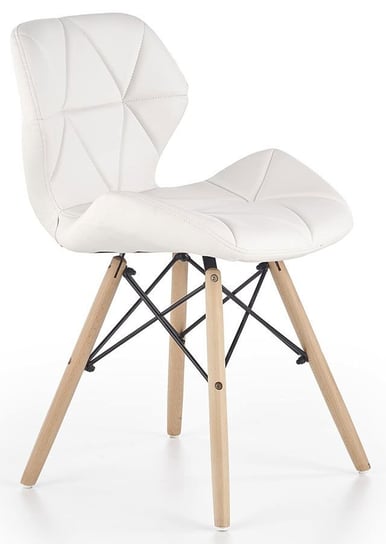 Krzesło ELIOR Dagon, białe, 51x48x74 cm Elior