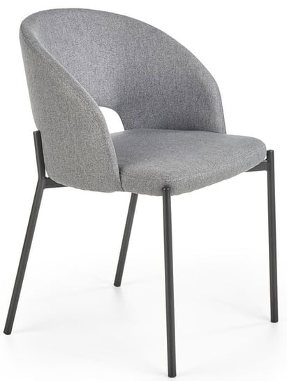 Krzesło ELIOR Elba, popielato-czarne, 51x57x77 cm Elior