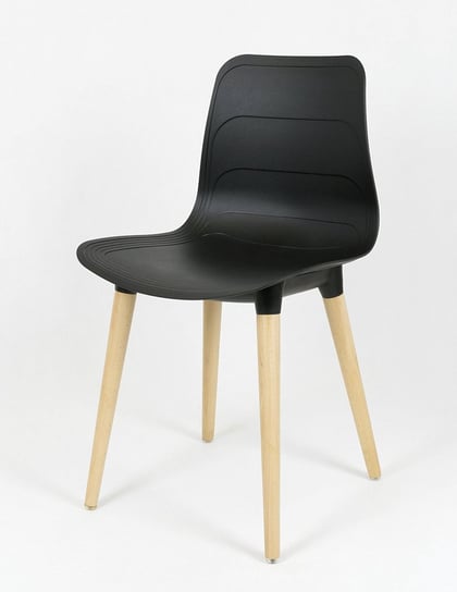 Krzesło ELIOR Eskim, czarne, 42x44x80 cm, 4 szt. Elior