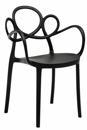 Krzesło ELIOR Fiori 2X, czarne, 53x55,5x83 cm Elior