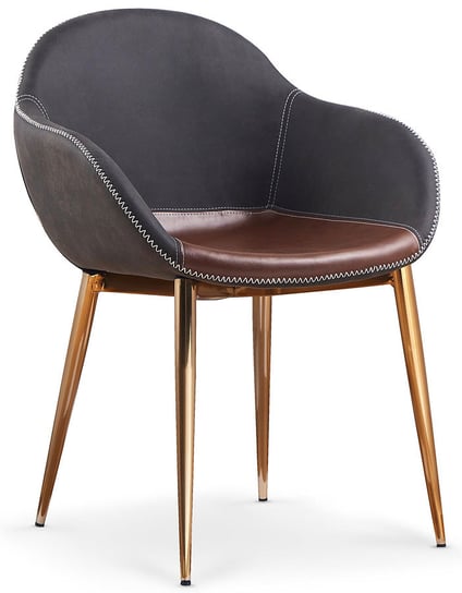 Krzesło ELIOR Fiver, popielate, 59x62x81 cm Elior