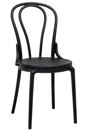 Krzesło ELIOR Inka, czarne, 53x43,5x87 cm Elior