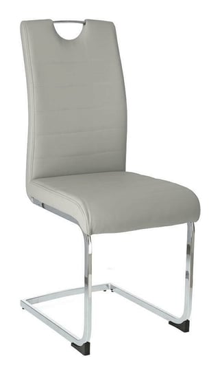 Krzesło ELIOR Kristi, jasnoszare, 53x43x100 cm Elior