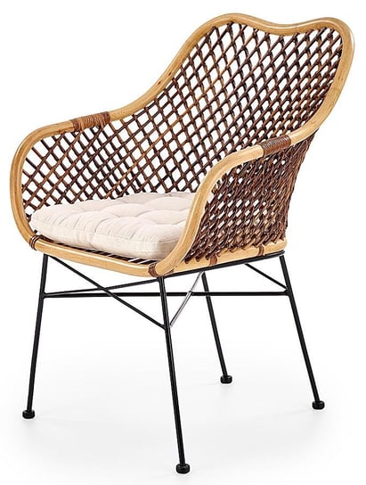Krzesło ELIOR Ledis, brązowe, 64x64x89 cm Elior