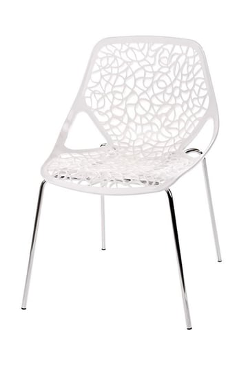 Krzesło ELIOR Lenka, białe, 57x55x82 cm Elior